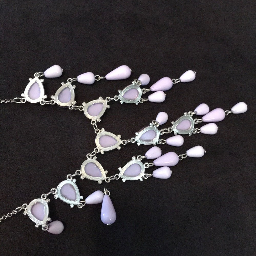 Purple, Glitter Statement Necklace - image 4